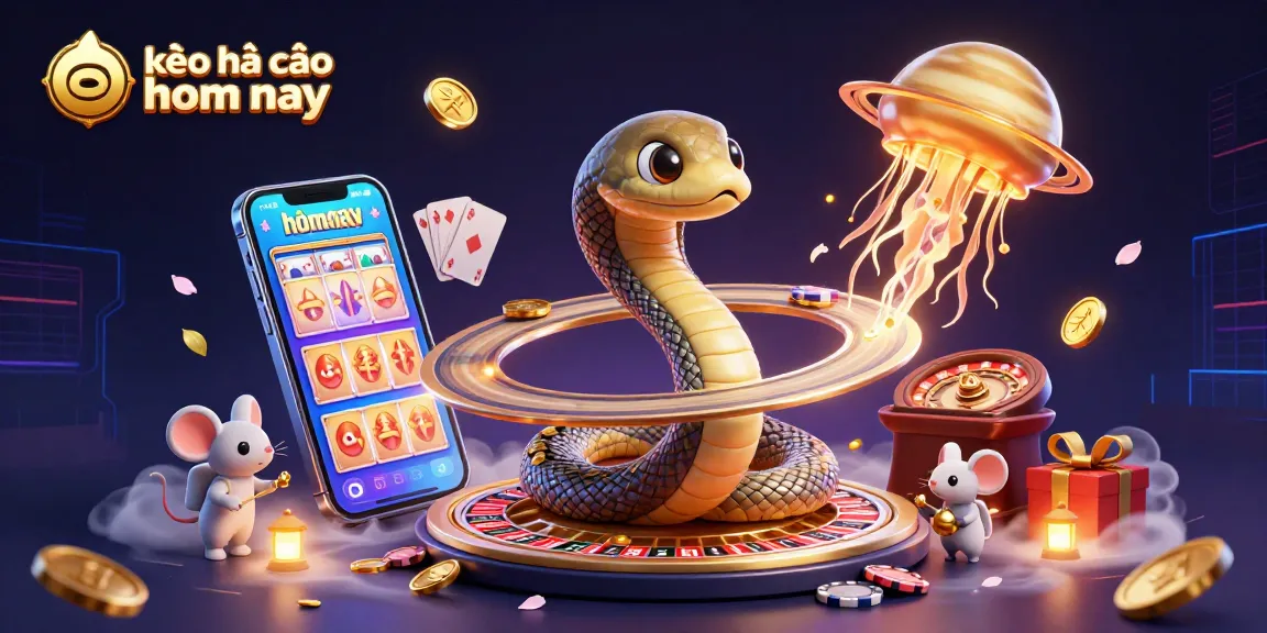 Engage with kèo nhà cái hôm nay through an immersive universe of betting and excitement, featuring vibrant elements.