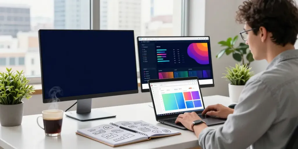 SEO specialist using instant indexing strategies in a modern workspace.