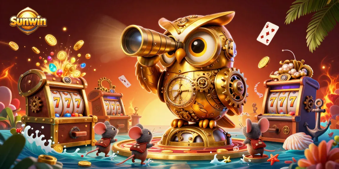 Experience thrilling wins at sunwin with a vibrant casino scene featuring unique characters and rich gaming elements.