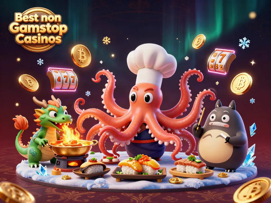 Experience the excitement of the Best non Gamstop Casinos with vibrant casino elements and lively characters.