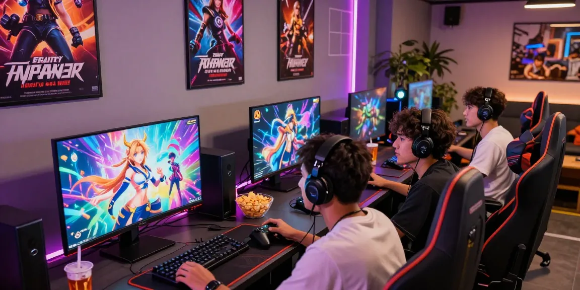 Engaging gaming scene showcasing players immersed in interactive hentai games.