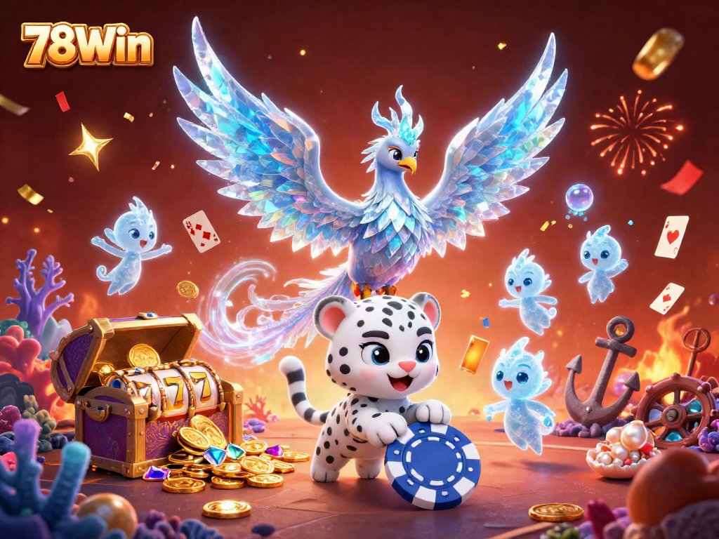 Engage with 78Win's thrilling casino experience featuring vibrant charcters and rich gaming elements.